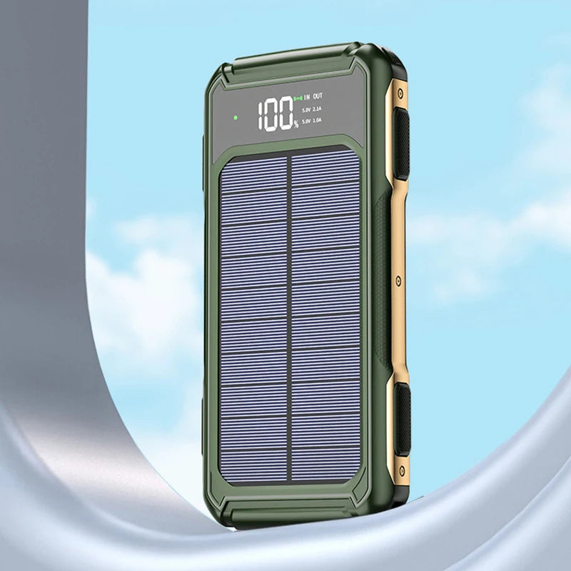 Xiaomi Solar Power Bank with Built-in Cables and Laser Light - 30000mAh Capacity