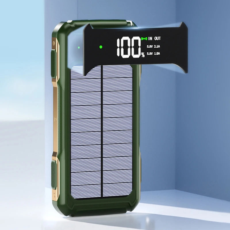 Xiaomi Solar Power Bank with Built-in Cables and Laser Light - 30000mAh Capacity