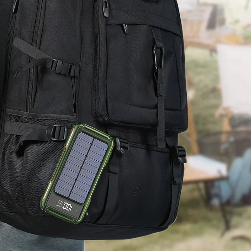 Xiaomi Solar Power Bank with Built-in Cables and Laser Light - 30000mAh Capacity