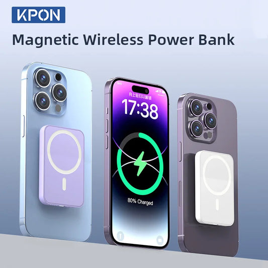 KPON 20W Magnetic Wireless Power Bank with MagSafe Compatibility