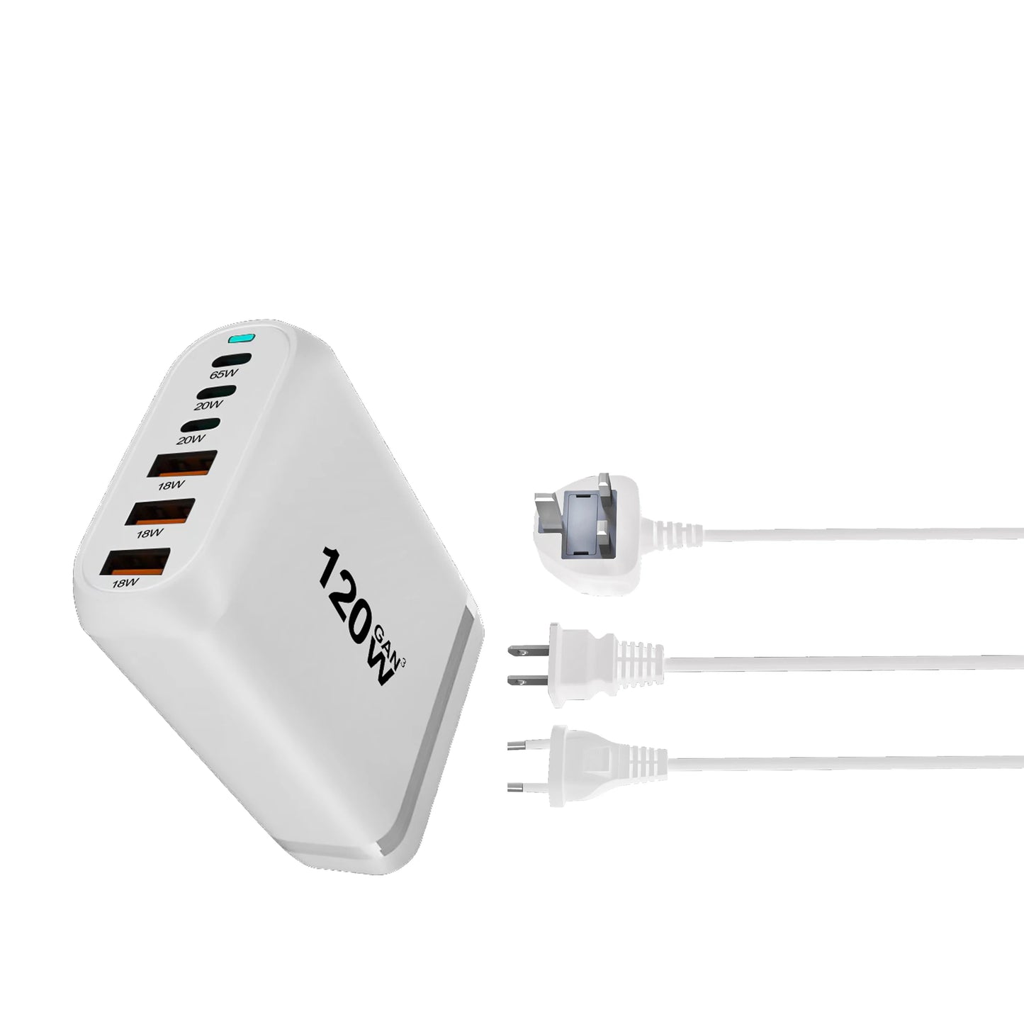 120W GaN 6-Port Fast Charging Hub with PD Support