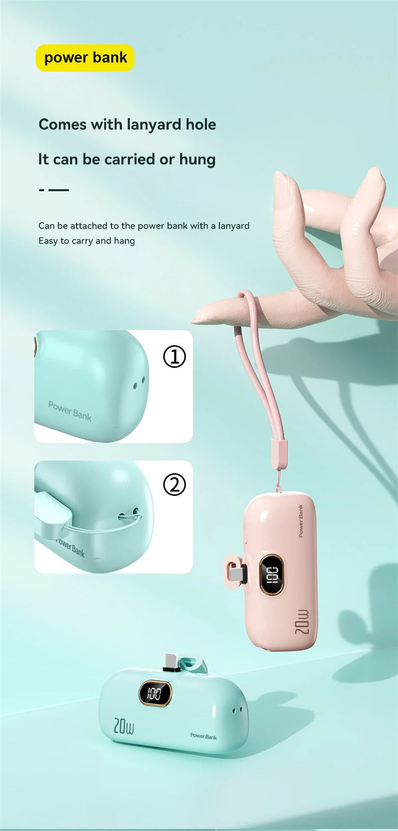 Xiaomi Capsule Portable Power Bank with Wireless Charging - 30000mAh Capacity