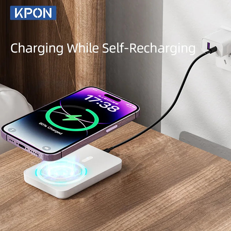KPON 20W Magnetic Wireless Power Bank with MagSafe Compatibility
