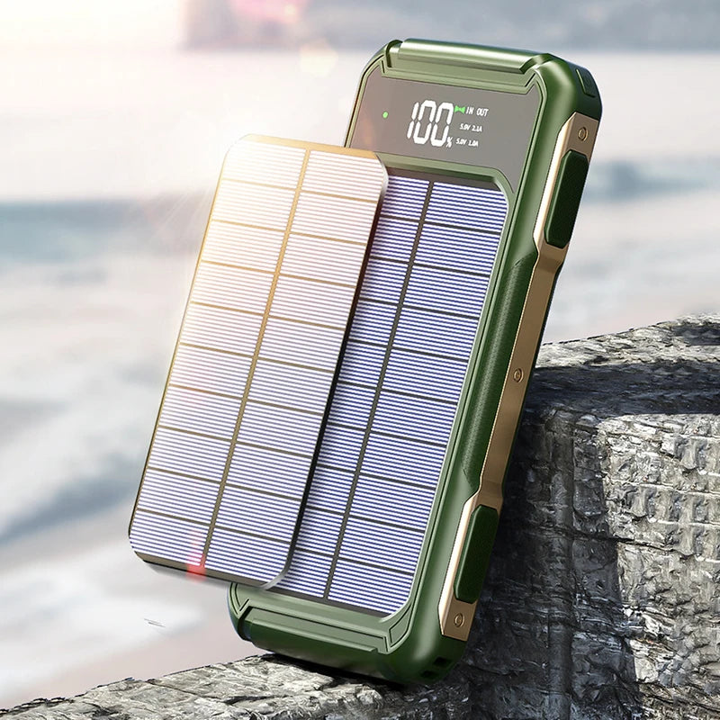 Xiaomi Solar Power Bank with Built-in Cables and Laser Light - 30000mAh Capacity