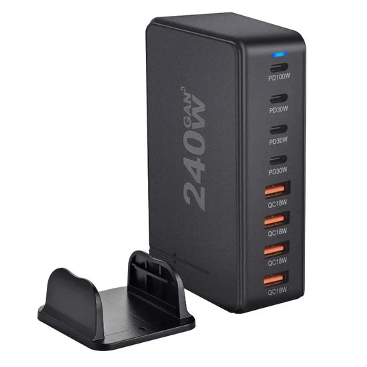 240W GaN Desktop Charging Station with 8 Ports