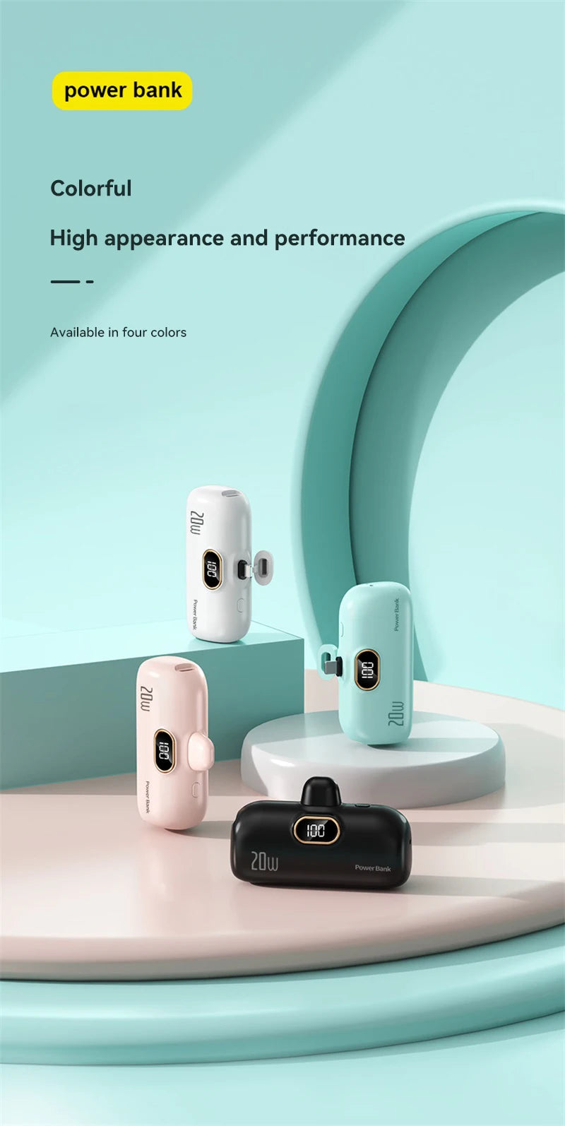 Xiaomi Capsule Portable Power Bank with Wireless Charging - 30000mAh Capacity